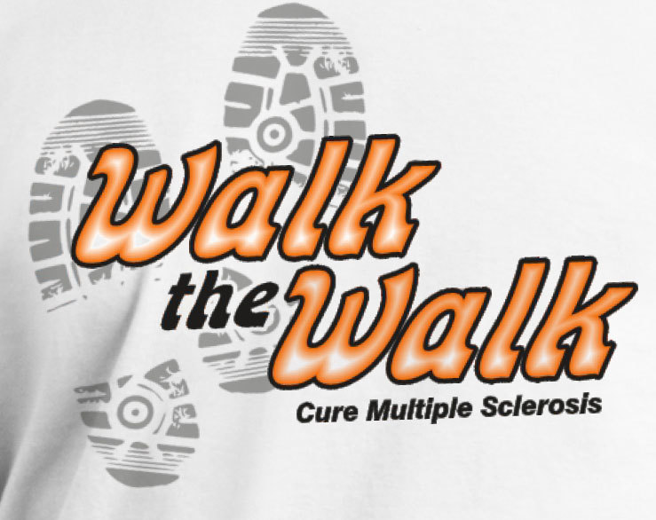 Walk the Walk Multiple Sclerosis Awareness Tshirt MS TShirts by