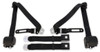 Drake Automotive Group 68-73 Mustang 3 Point Se at Belts Push Button SB-3P-BK-PBSB