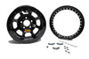 Aero Race Wheels 15x8 4in 5.00 Black w/ Black Ring 53-185040-BLKRING