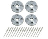 Dominator Racing Products Scuff Plate Plastic 4pk Silver 1202-SIL