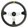 Omp Racing, Inc. CORSICA STEERING WHEEL BLACK and SILVER OD/1956/AN