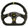 Omp Racing, Inc. Super Quadro Steering Wheel Black Spokes Suade OD/1990/NN