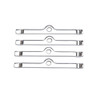 Edelbrock Chrome V/C Hold-Down Tabs - 4pcs. 4404
