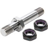 Allstar Performance Radius Rod Stud Titanium 1Pc W/ 2 Black Half Nuts All17020-1