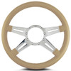 Lecarra Steering Wheels Steering Wheel Mark 9 El egante Pol. w/Tan Wrap 93209