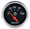 Autometer 2-1/16 D/B Oil Pressure Gauge - 0-100psi 1426