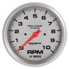 Autometer 5in U/L Tachometer Gauge 10000 RPM Silver 200801-33