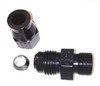 Fragola 6AN Male to 1/4in Tube Adapter Fitting Black 892004-BL