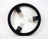 Longacre 15in Steering Wheel Blk Alum Smooth Grip 52-56801