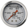 Autometer 1-1/2in Pressure Gauge - 0-100psi - Silver Face 2180