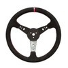 Longacre Steering Wheel 15in Dished Suede Blk Spokes 52-56797