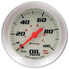 Equus 2.0 Dia Oil Pressure Gauge Silver 0-100psi E8244