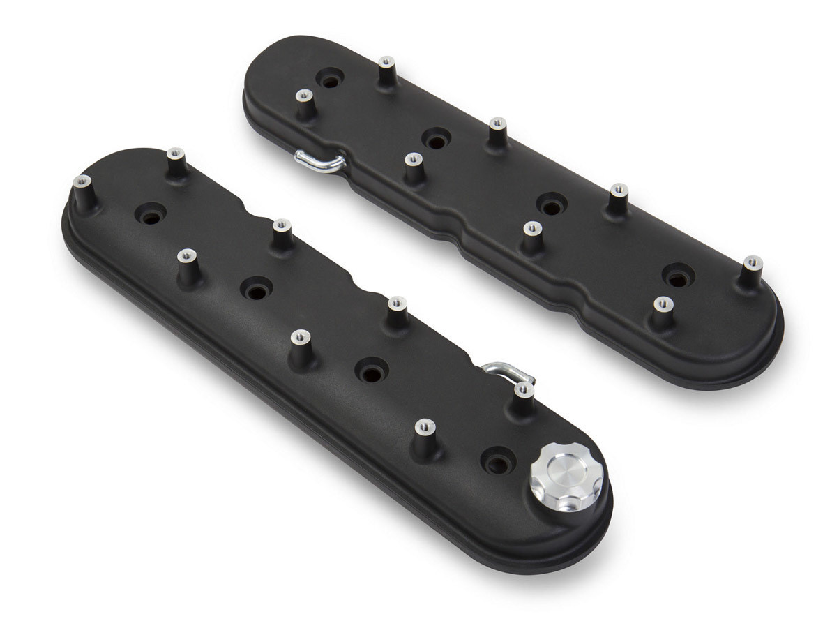 Holley GM LS1 Valve Cover Set Black Krinkle Finish 241-91