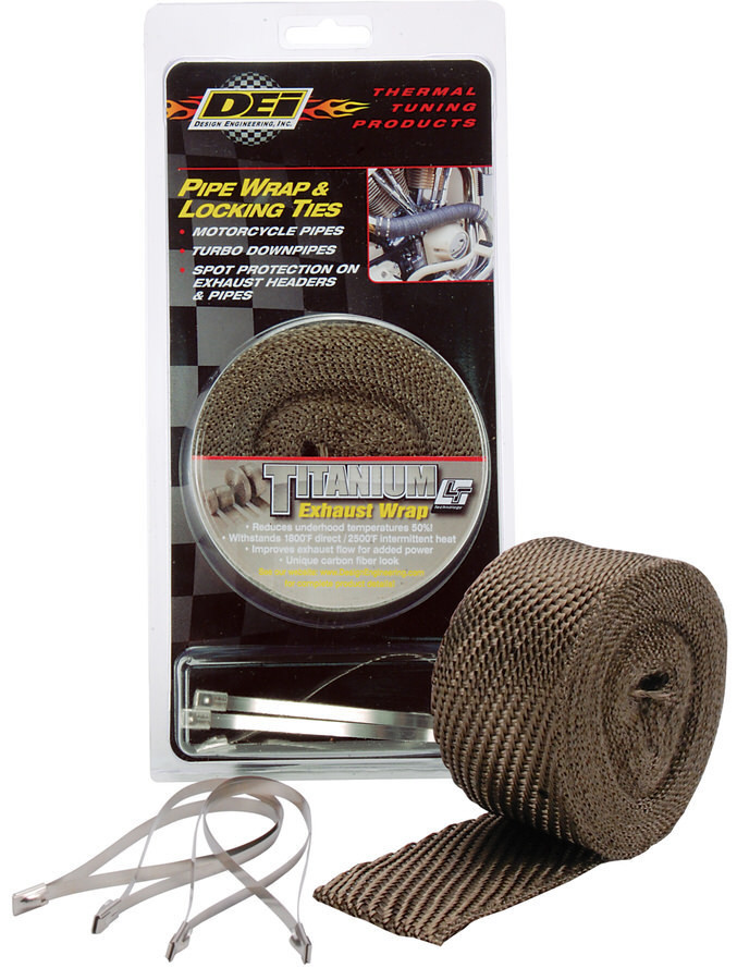 Design Engineering Exhaust Wrap -Kit - Pipe Wrap and Locking Tie - Ti 10123