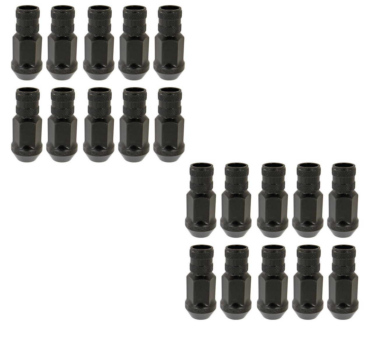20 Lugnuts 12x1.5 Forged 3/4in Black