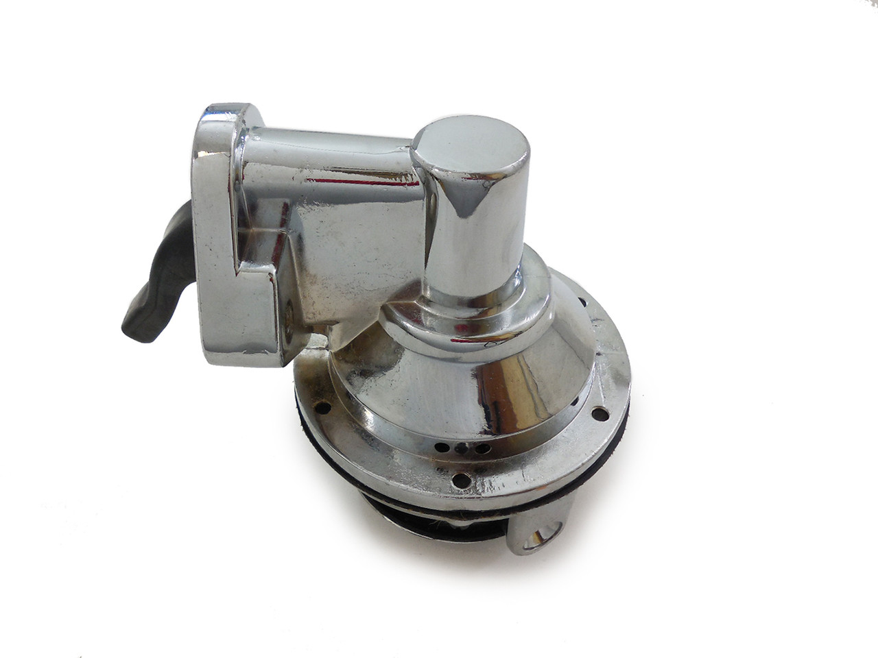 Racing Power Co-Packaged Mechanical Fuel Pumps SB Chevy 265-400 Chrome R2302C