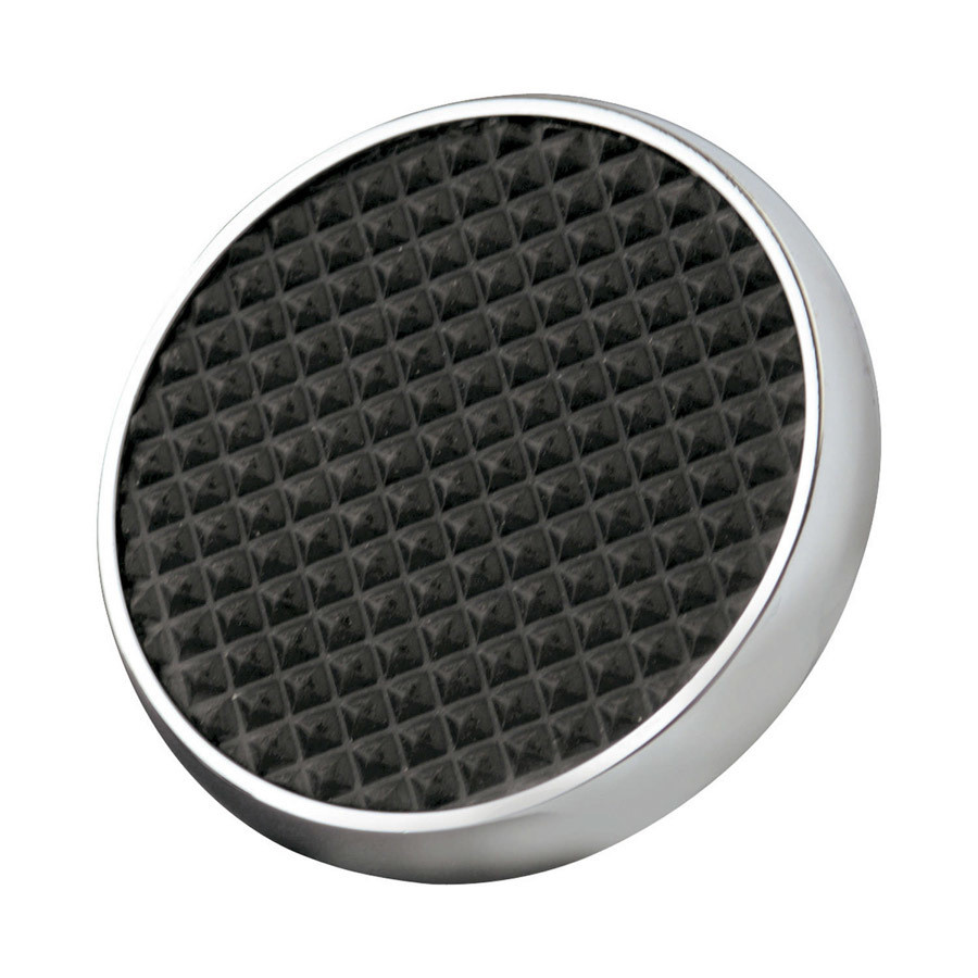 Lokar Round Chrome Steel Brake Pad W/Rubber Insert SPO-6071