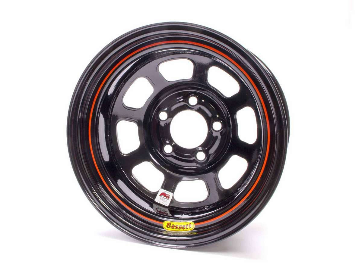Bassett 15x8 IMCA Wheel D-Hole Black 5x4.75 58DC4I
