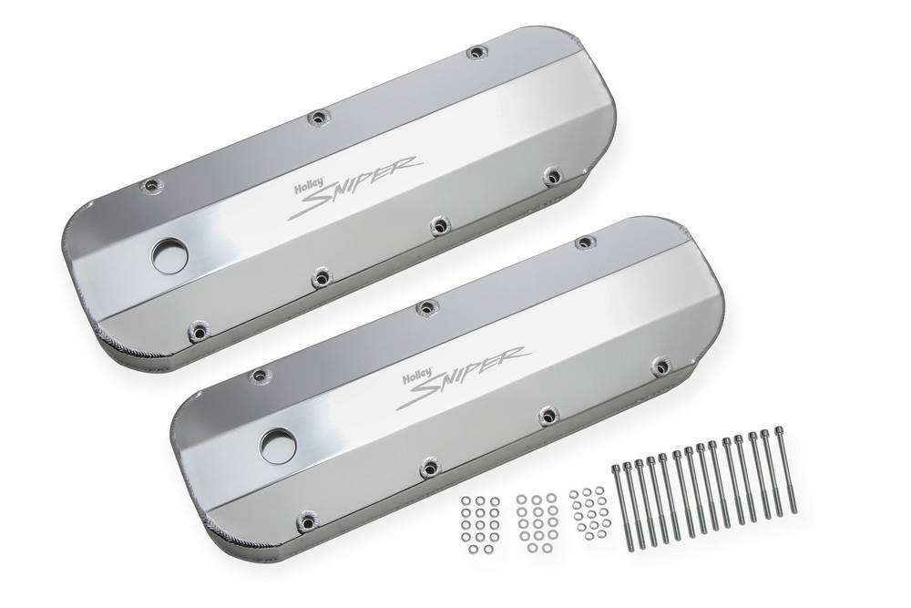 Holley Sniper Fabricated Valve Covers BBC Tall 890002