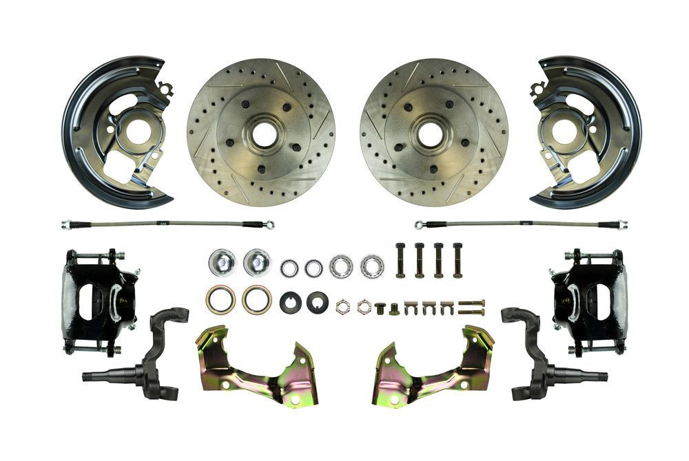 Right Stuff Detailing Disc Brake Conv. Drill/ Slot Blk PC and SS Hoses AFXWK01CS