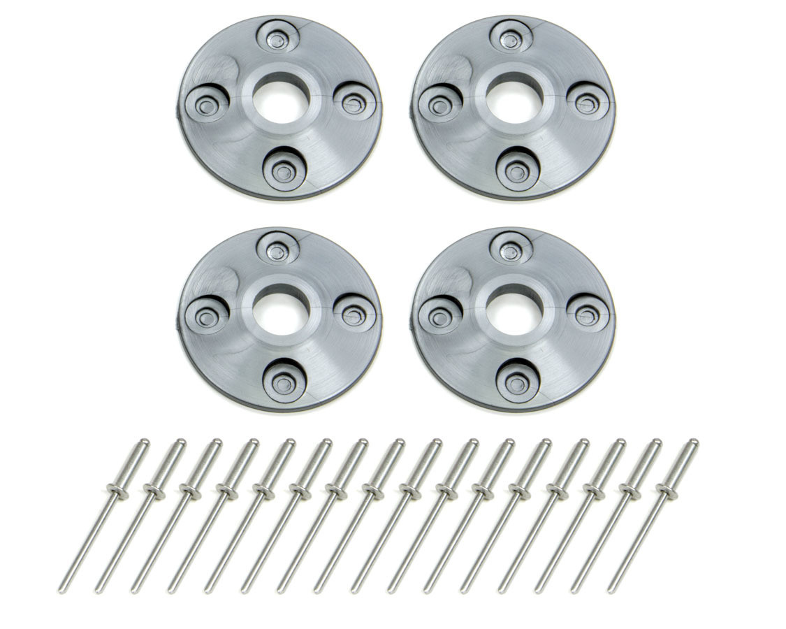 Dominator Racing Products Scuff Plate Plastic 4pk Silver 1202-SIL