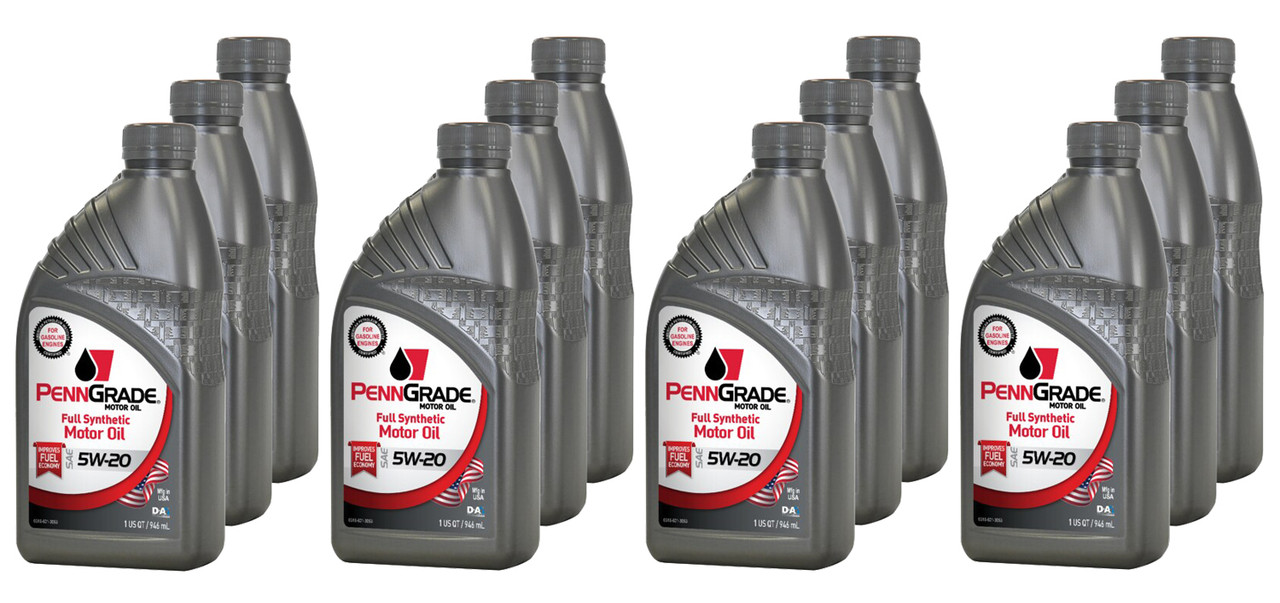 Penngrade Motor Oil PennGrade Full Synthetic 5w20 Case 12 x 1 Quart 62826