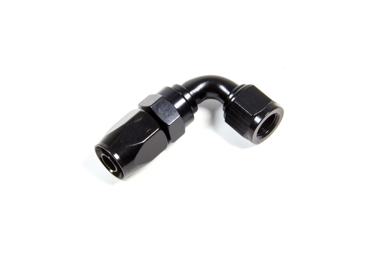 Fragola Hose Fitting #6 90 Deg. to #8 Hose Black 229005-BL