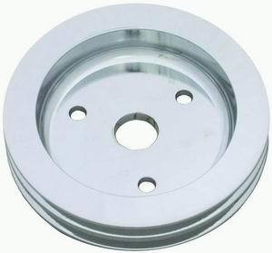 Racing Power Co-Packaged Pol Alum SBC Double Gro ove Pulley R9481POL