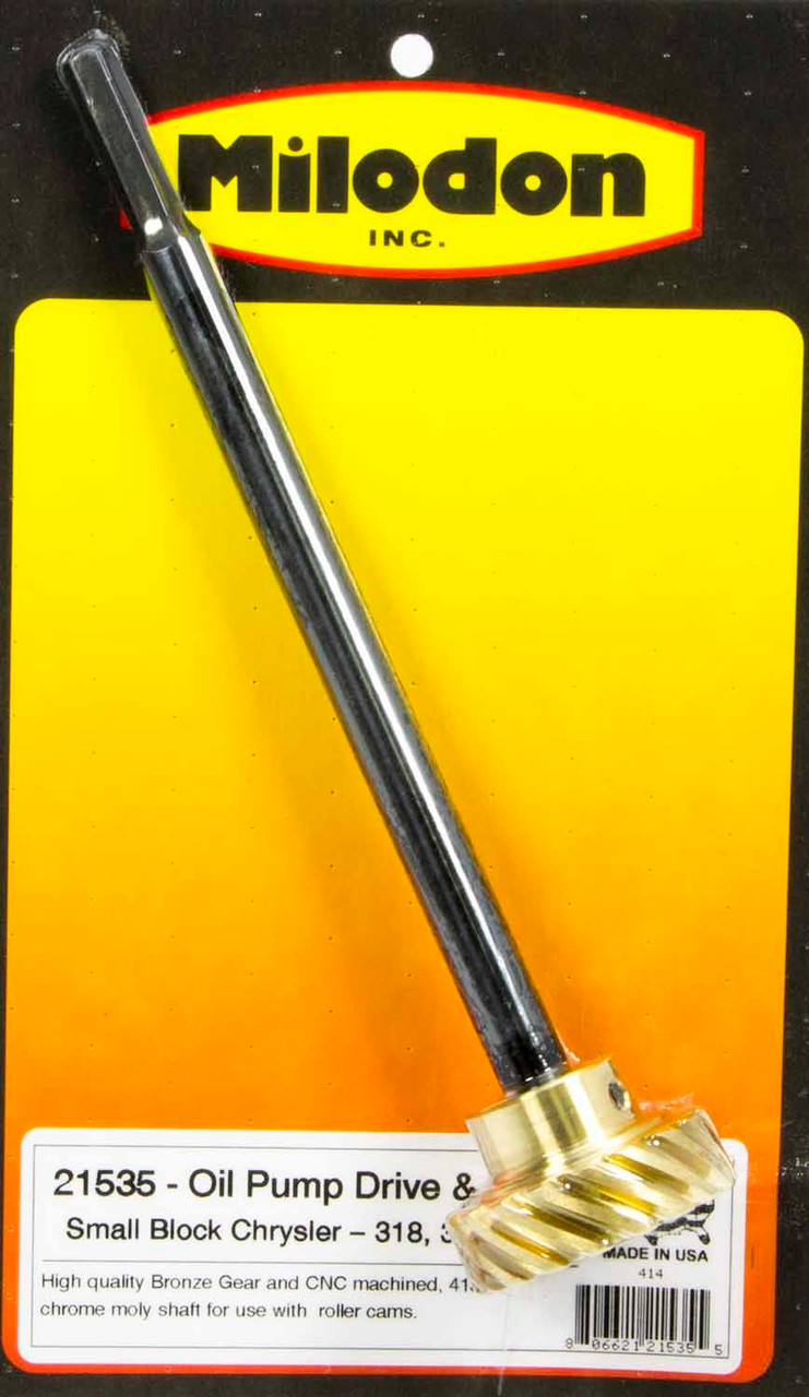 Milodon Bronze Oil Pump Drive Gear and Shaft - SBM 21535