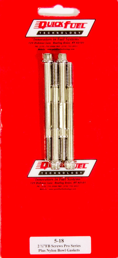 Quick Fuel Technology Fuel Bowl Screws - Pro Series - 4-Pack 5-18QFT