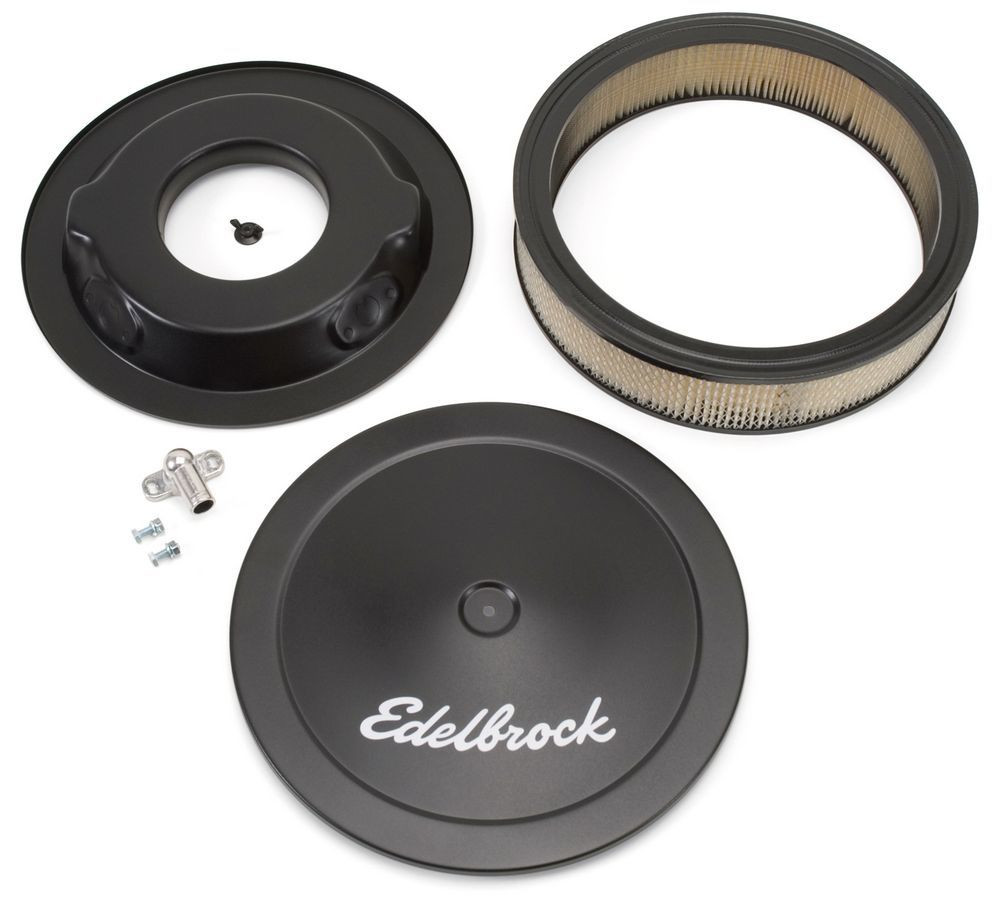 Edelbrock 14in Signature Series A/C - Black 1223