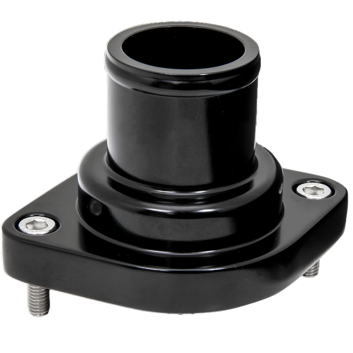 Billet Specialties Thermostat Housing Strai ght LS 10-Up Black BLK90135