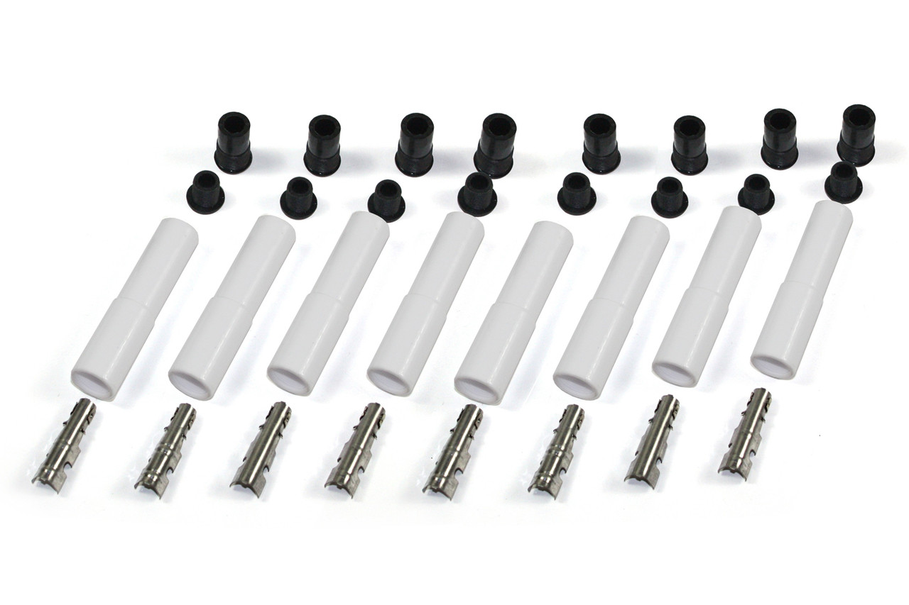 Pertronix Ignition Ceramic Spark Plug Boot Kit Straight 8pk White 8502HT-8