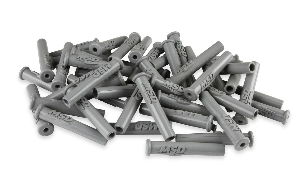 Msd Ignition Spark Plug Boot Straight Gray Silicone 50pk 34564