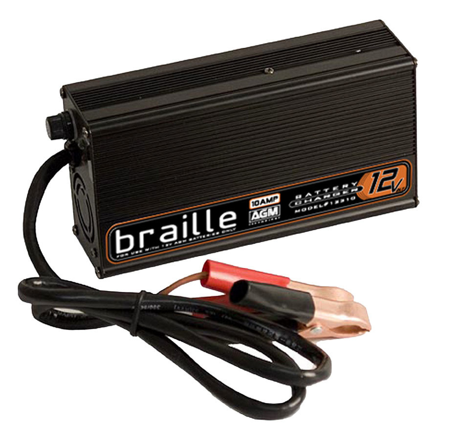 Braille Auto Battery Battery Charger 12-Volt 10amp Rapid Charge 12310