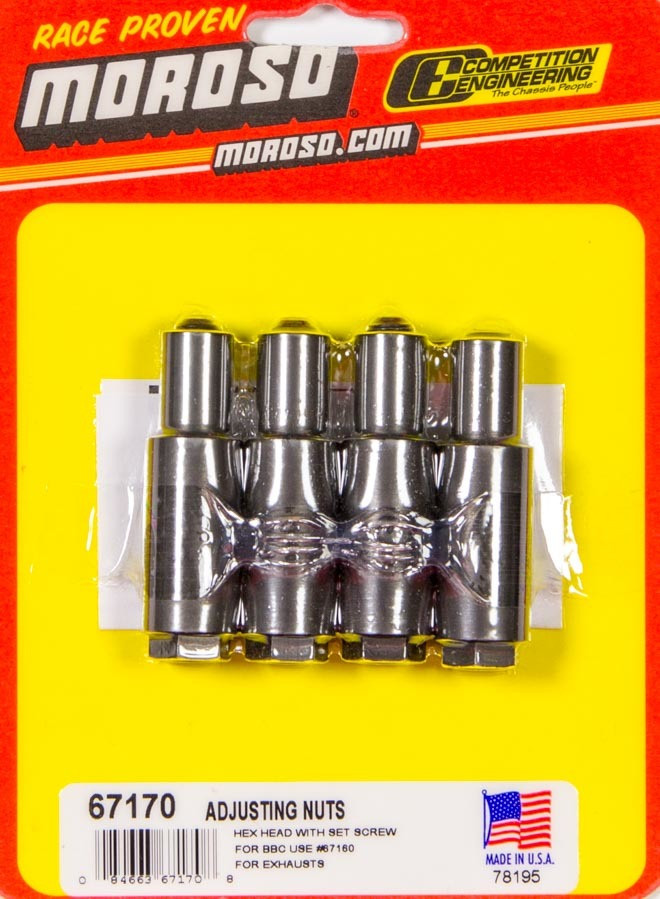 Moroso 7/16in. Rckr Studs Adj. Nut (4 Pack) 67170