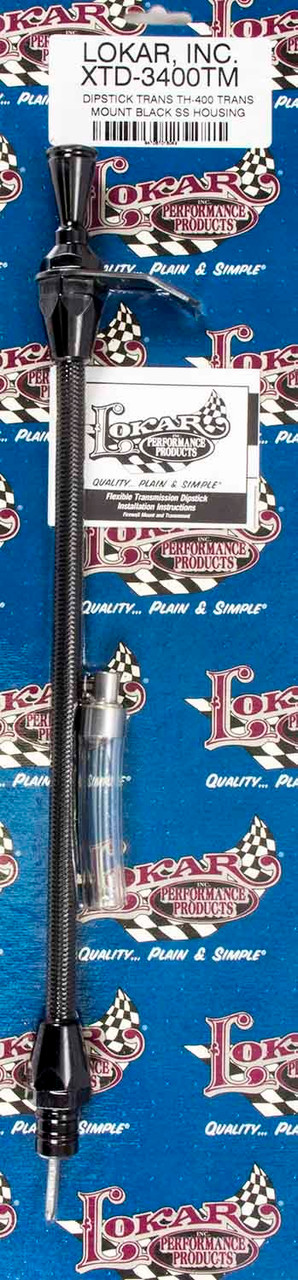 Lokar Black Dipstick GM TH400 Trans - Trans Mount XTD-3400TM