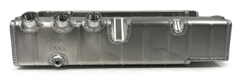 Champ Pans SBC Alum. DS Oil Pan 3 O-Ring Ports 4.25 Deep PRO172R3A