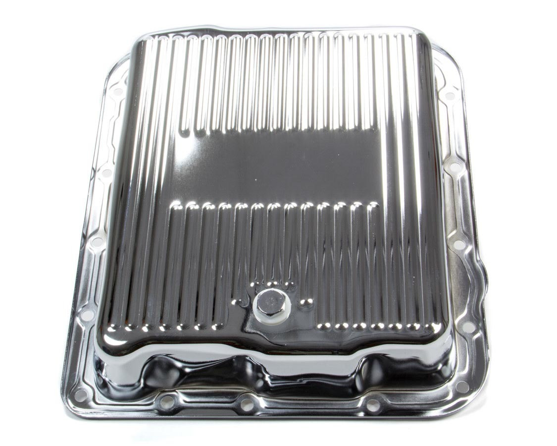 Racing Power Co-Packaged GM 700R4/4L60E Trans Pan Chrome Steel Finned R7599