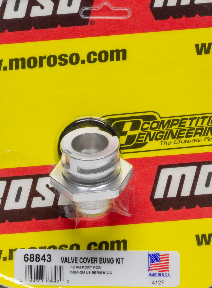 Moroso 12an Male Valve Cover Fitting for GM LS 68843