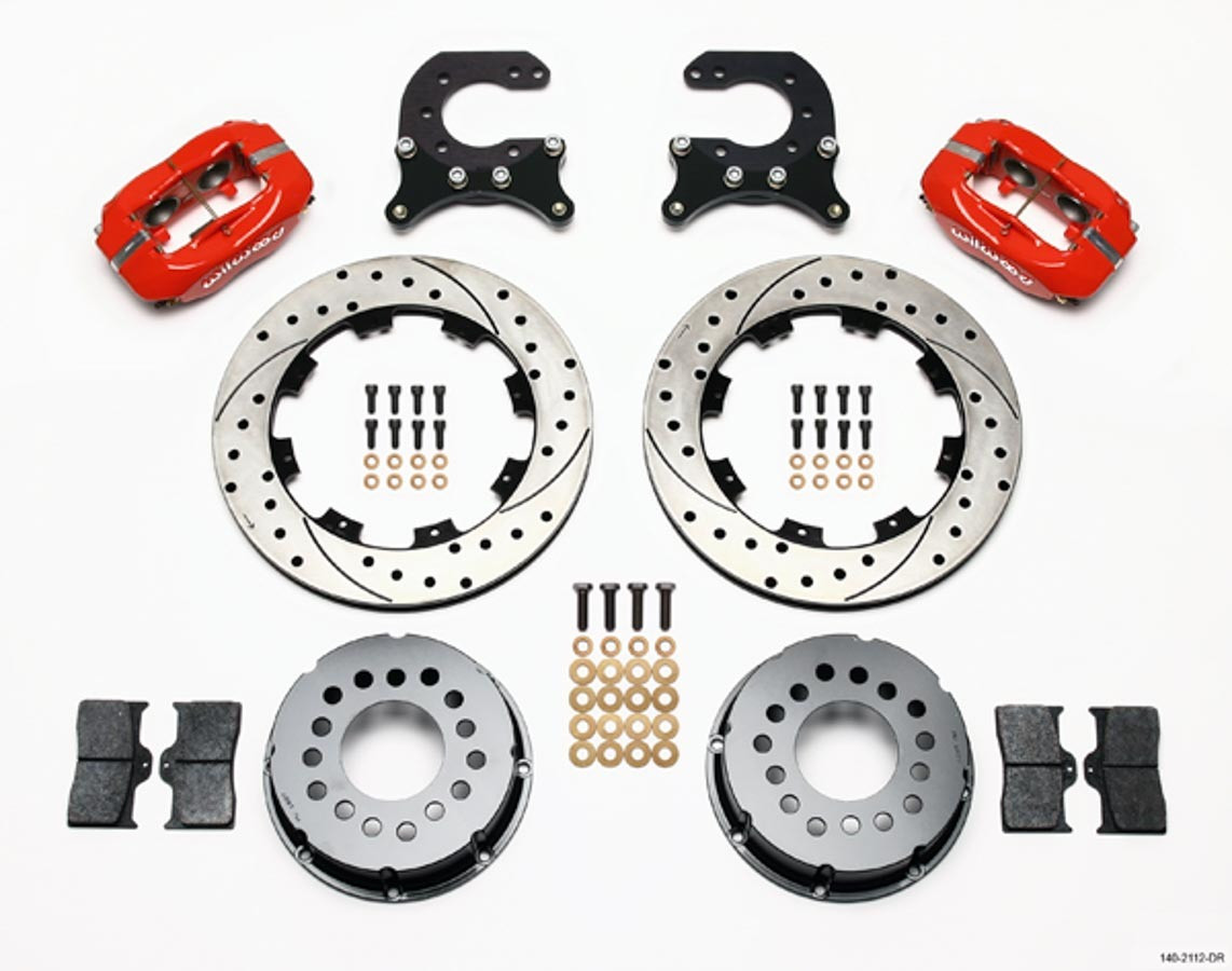 Wilwood Brake Kit Rear Chevy 12- Bolt Billet Caliper Red 140-2112-DR