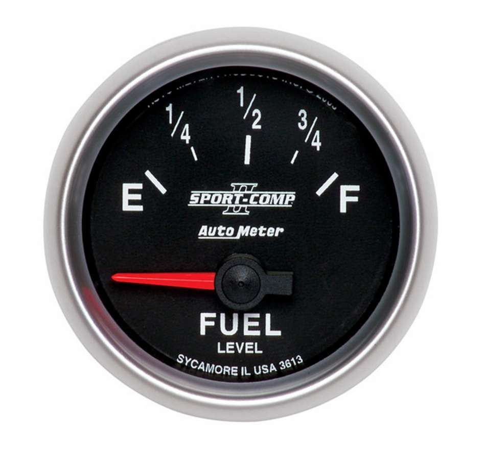 Autometer 2-1/16in S/C II Fuel Level Gauge 0-90ohms 3613