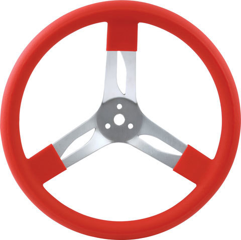 Quickcar Racing Products 17in Steering Wheel Alum Red 68-0021