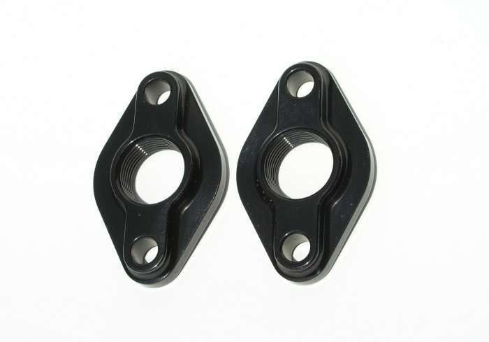 Meziere BBC Water Pump Port Adapters - Black (2pk) WP80S
