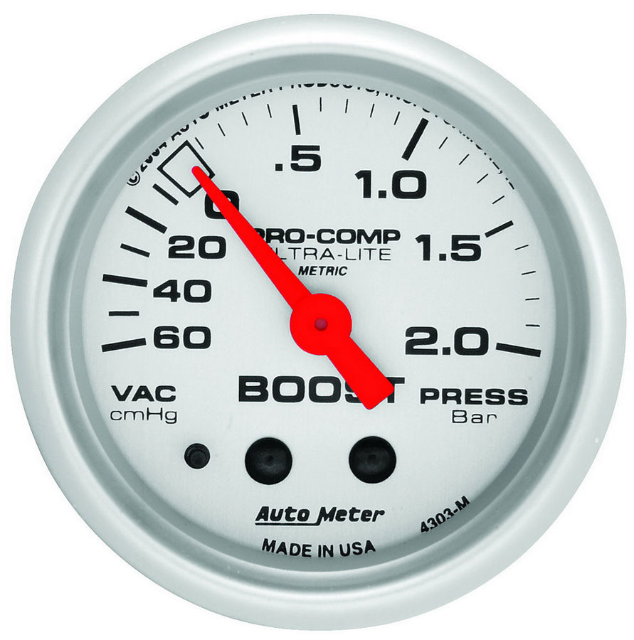 Autometer 2-1/16 Vacuum/Boost Gauge - 60cm hg 4303-M