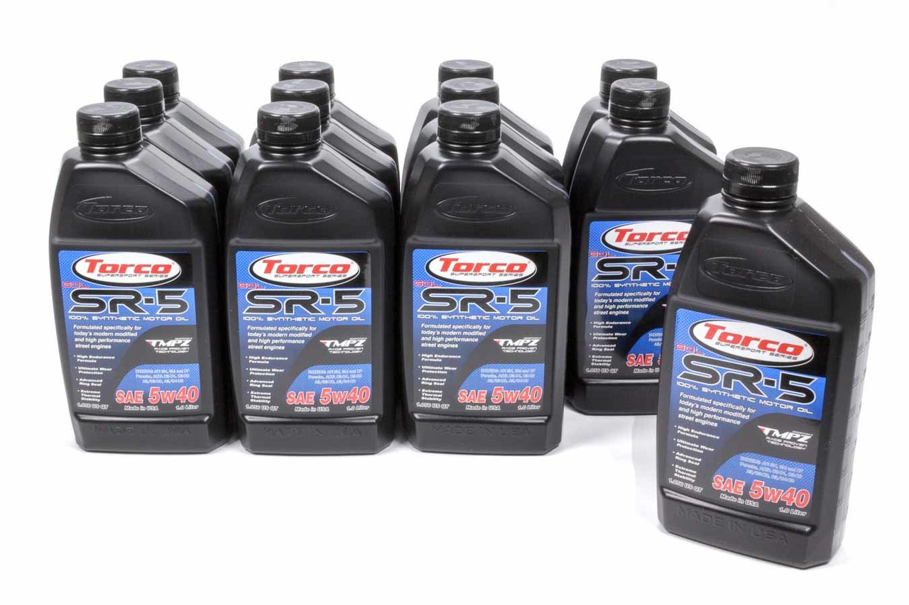 Torco SR-5 GDL Synthetic Motor Oil 5w40 Case 12x1-Liter A150544C