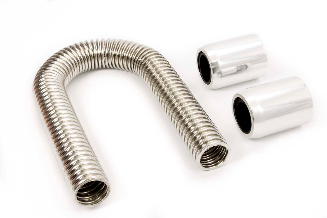 Racing Power Co-Packaged 48in Stainless Hose Kit w/Polished Ends R7310