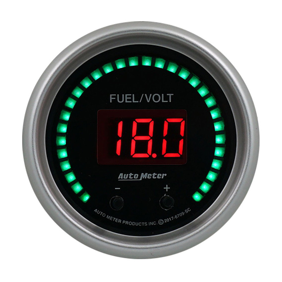 Autometer 2-1/16 Fuel/Volt Gauge Elite Digital SC Series 6709-SC