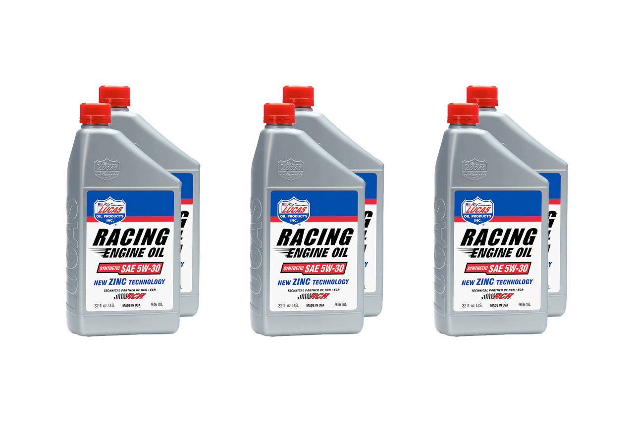Lucas Oil Synthetic SAE 5W30 Raci ng Oil Case 6 x 1 Quart 10885