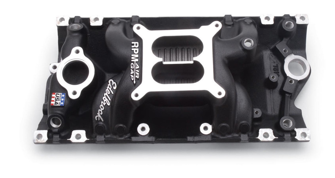 Edelbrock SBC Performer RPM A/G Manifold - Black 75163